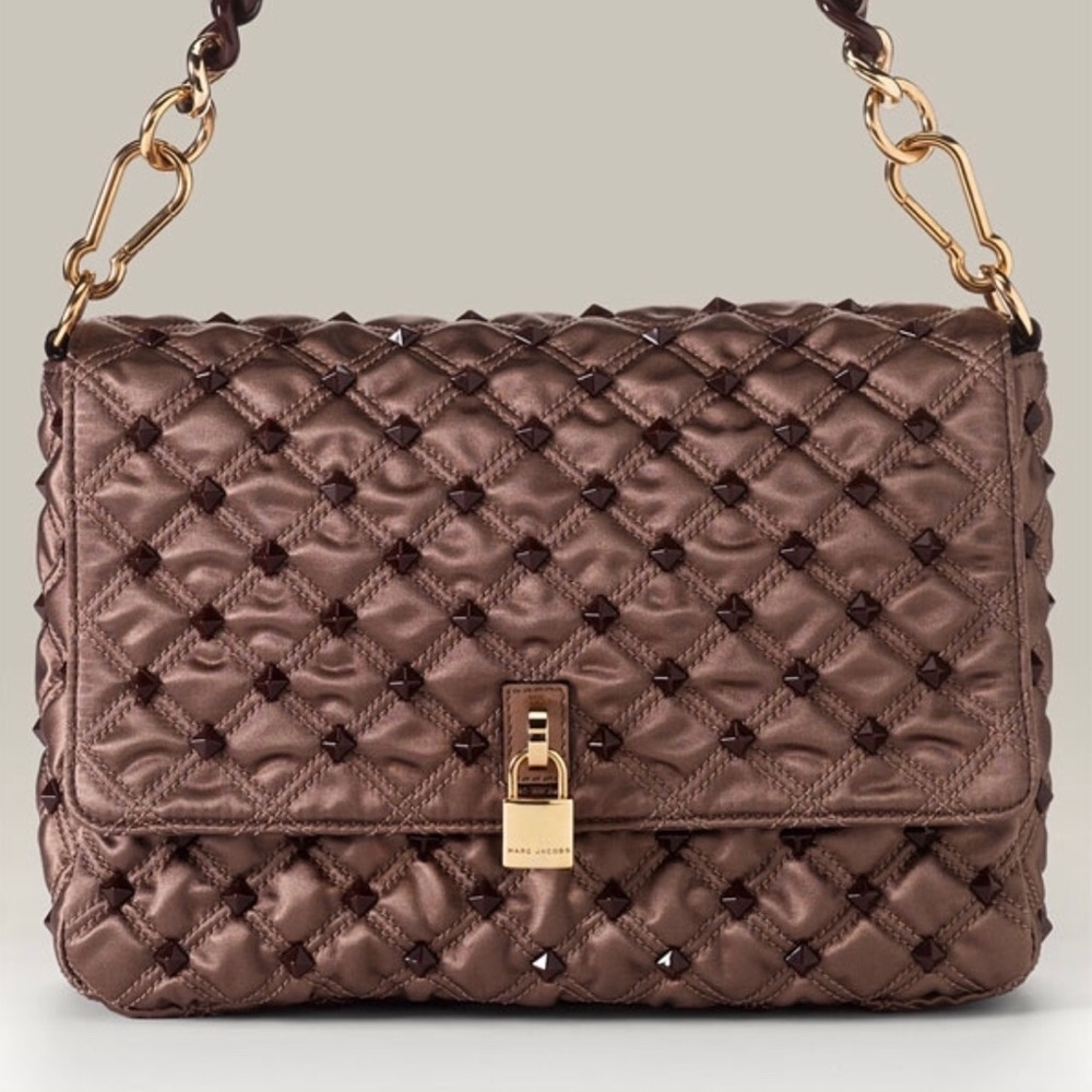 Mark Jacobs Satin taupe handbag